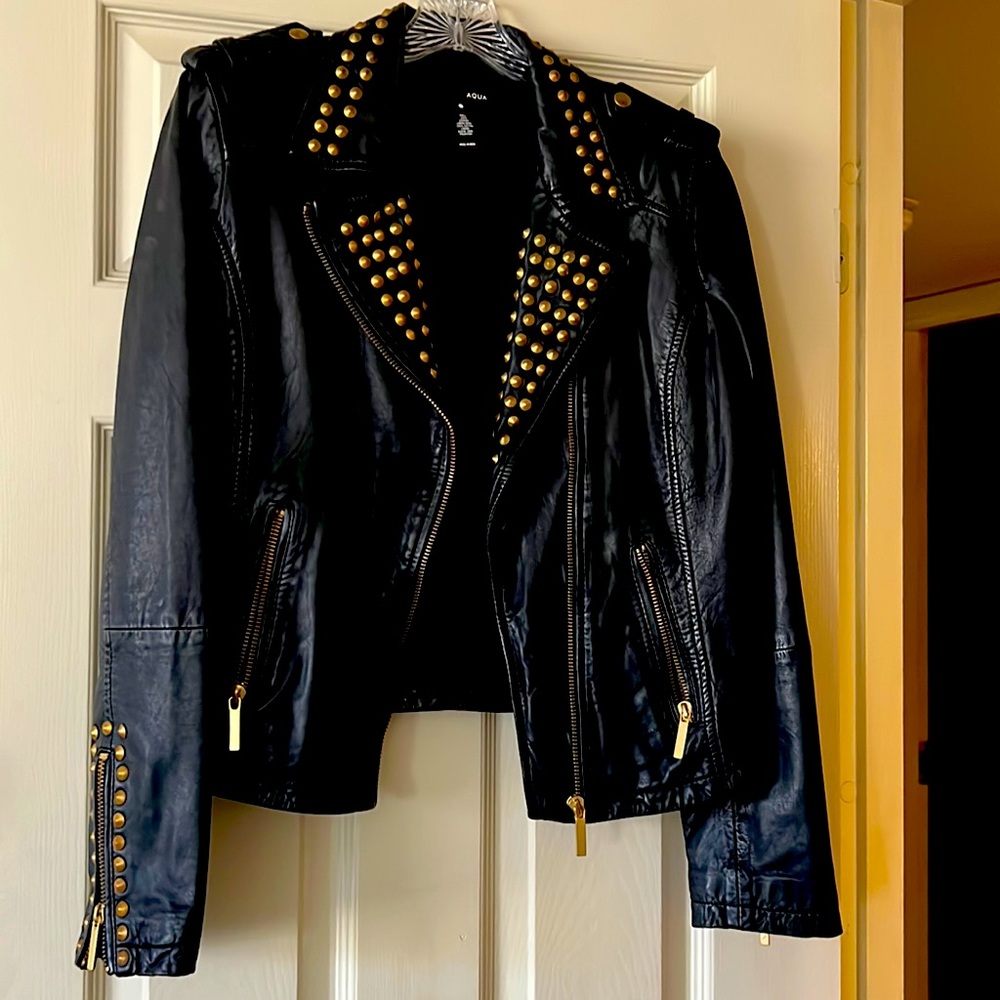!!SALE!! AQUA 100% leather jacket !! Great deal!!!